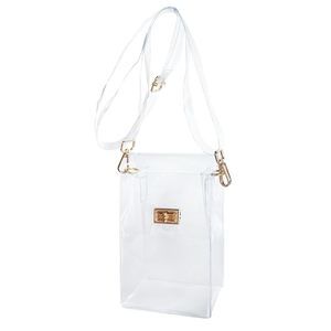Clear Iridescent Shoulder Purse, Holographic Transparent Crossbody Bag See UwU